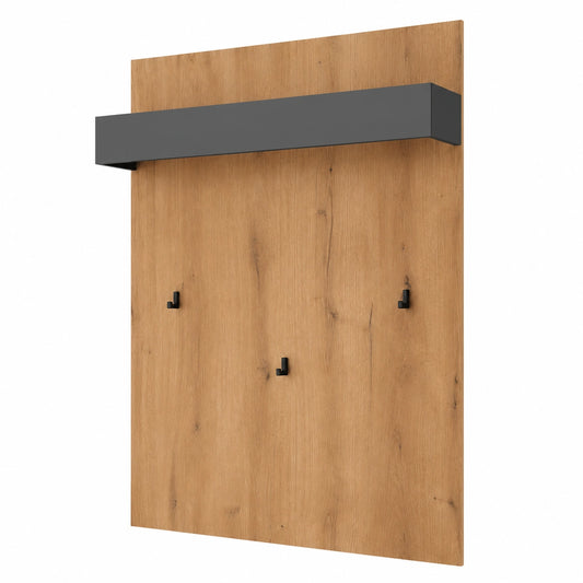 Flurgarderobe – aus Eichenholz, Anthrazit